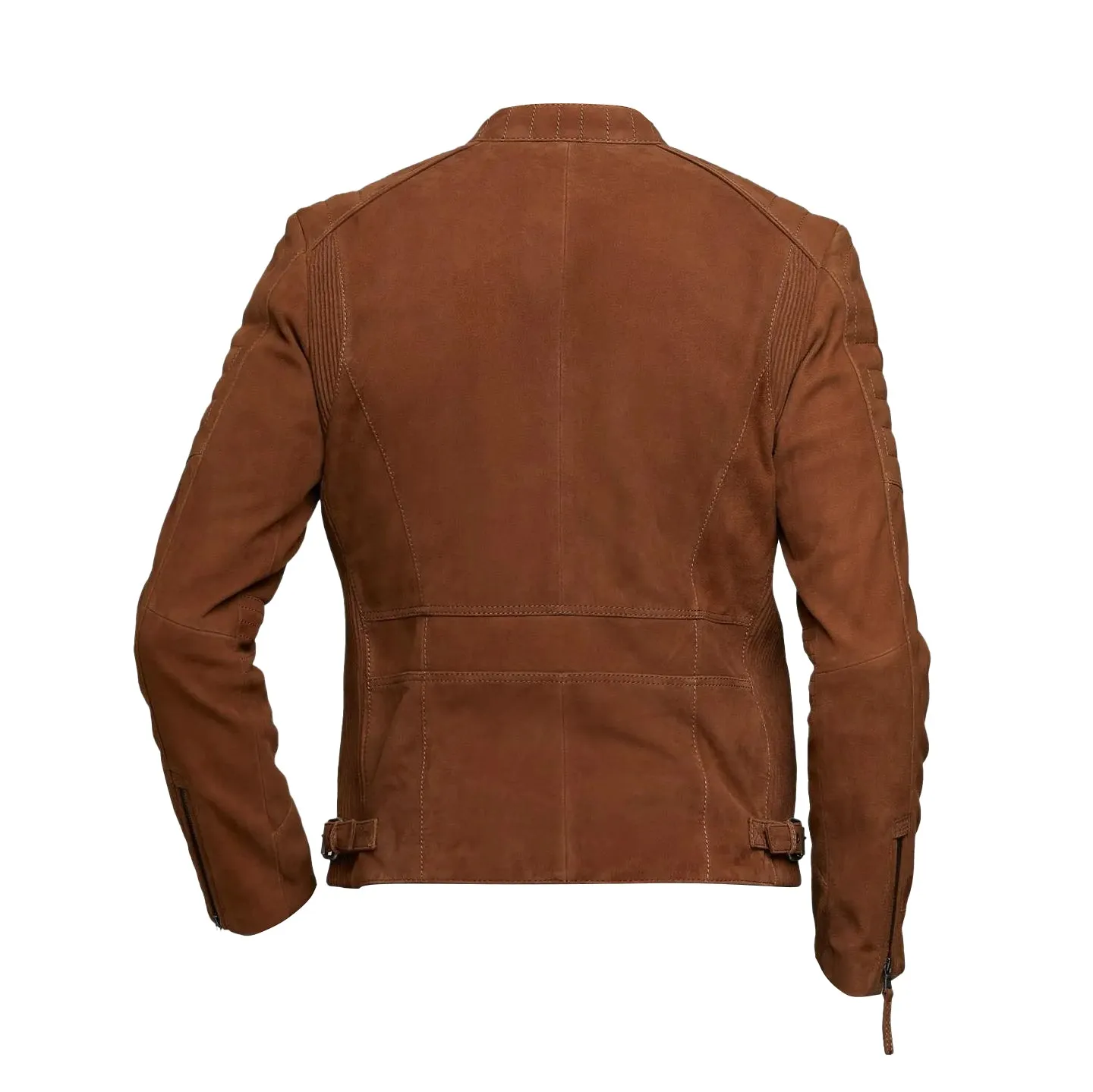 Ricciardo Brown Suede Racer Jacket AU sold by Prime Leather Shop product image thumbnail 2