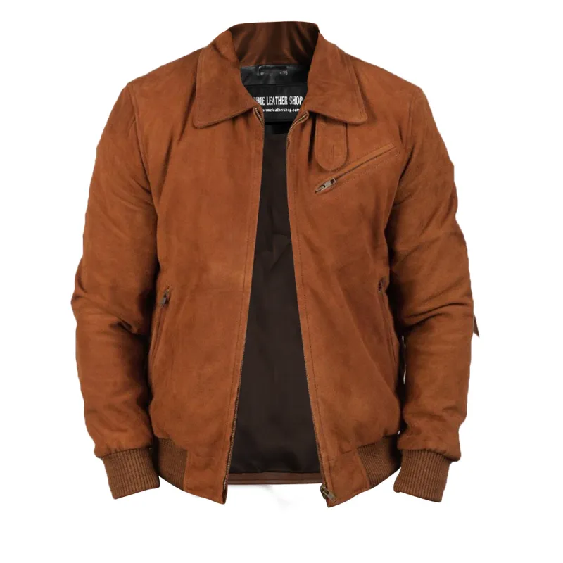 Vintage Moto Brown Suede Jacket sold by Prime Leather Shop