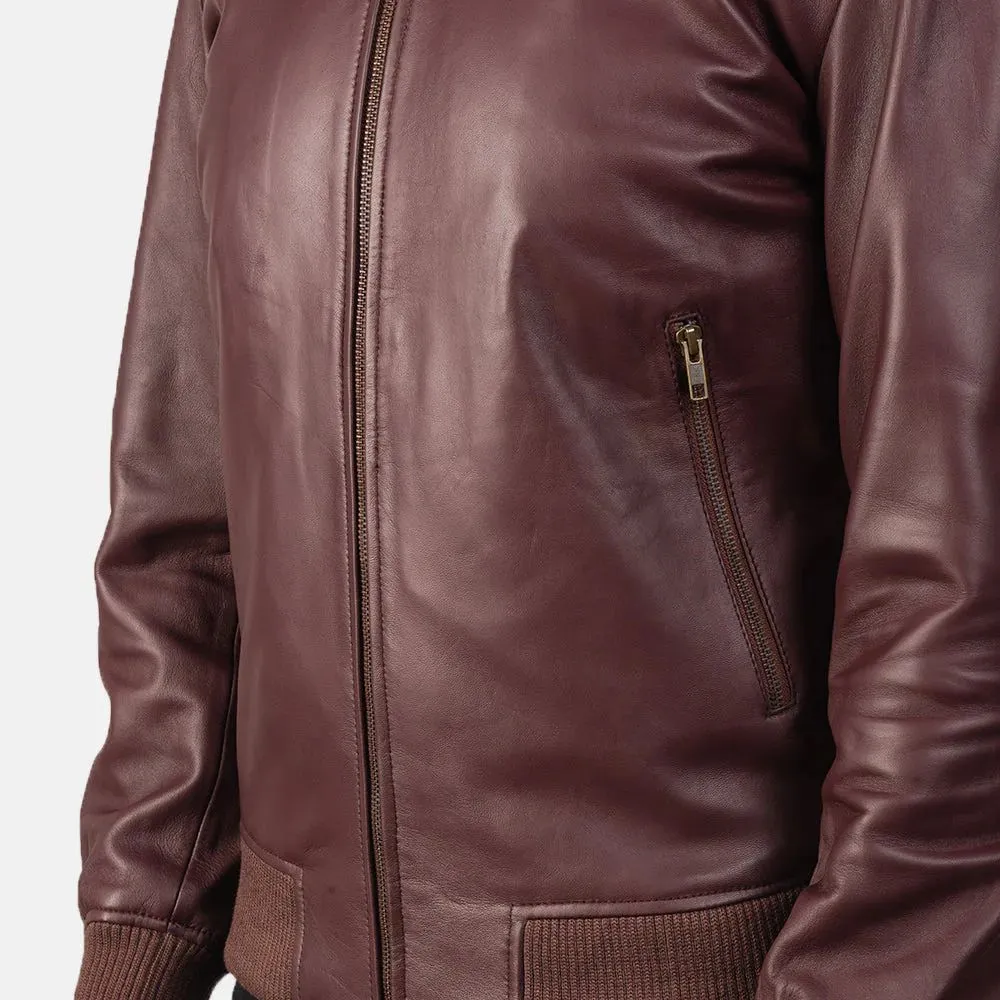 Mens Earth-Toned Bomber Leather Jacket Coastal AU sold by Prime Leather Shop product image thumbnail 5