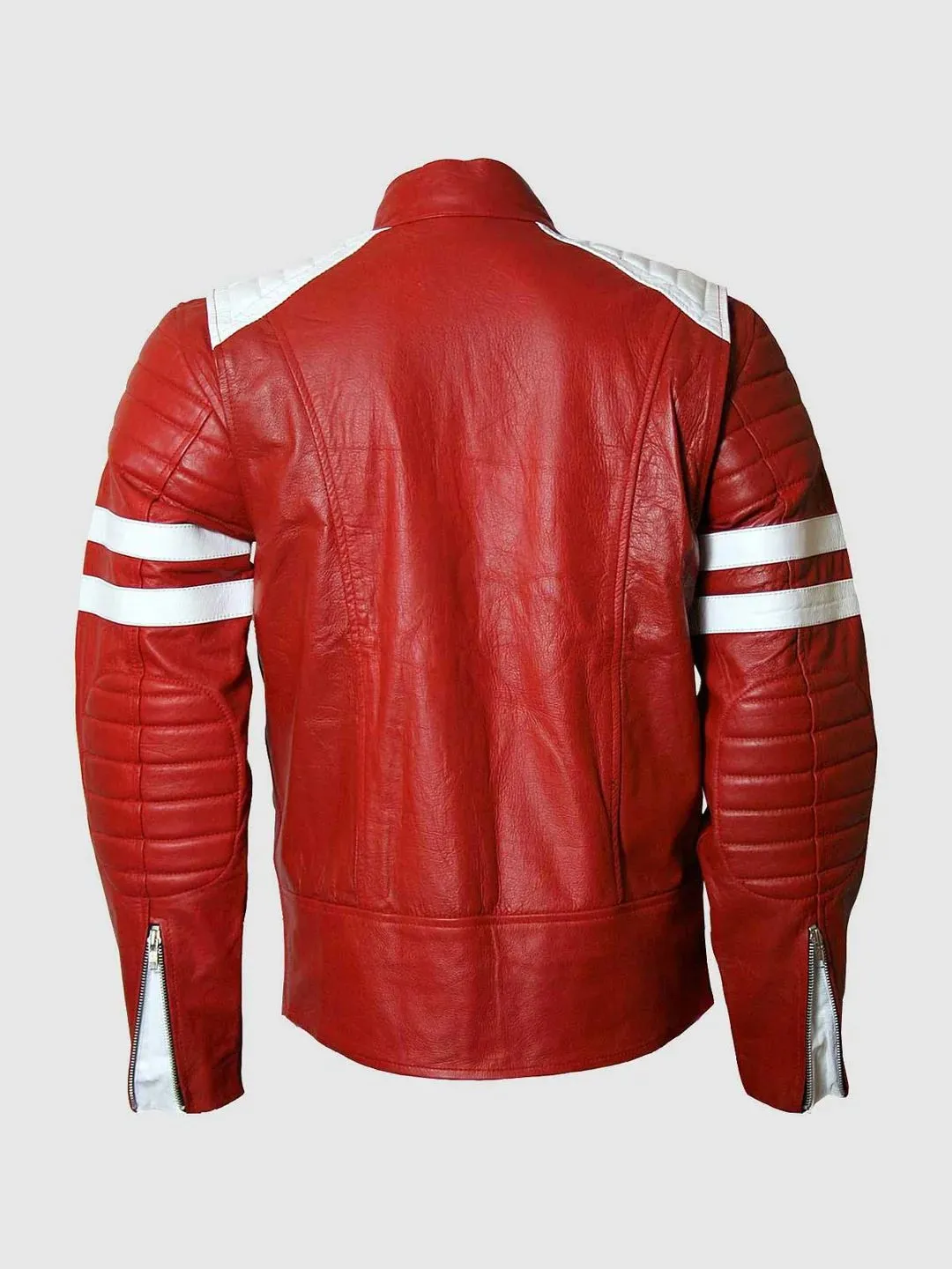 Mens Cropped Racer Leather Jacket - Melbourne Y2k sold by Prime Leather Shop product image thumbnail 2