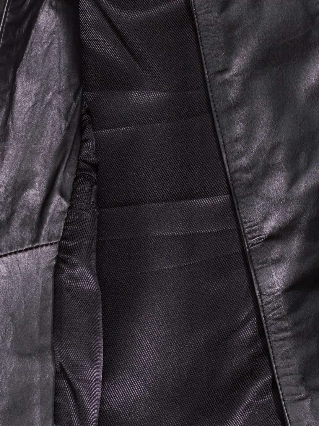 Women's Premier Collarless Leather Jacket sold by Prime Leather Shop product image thumbnail 4