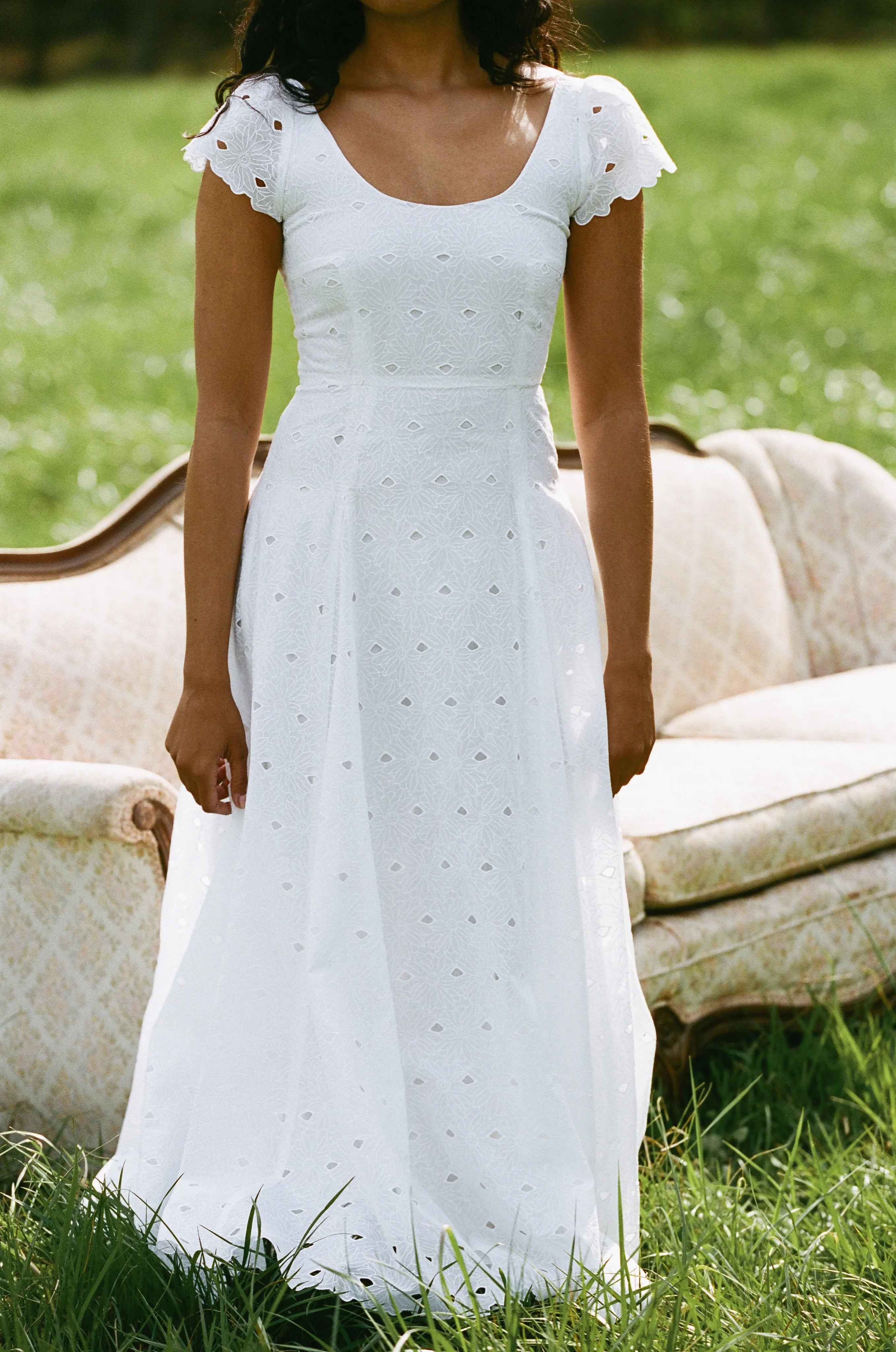 Felicity Embroidered Eyelet Dress sold by Rêveux product image thumbnail 3