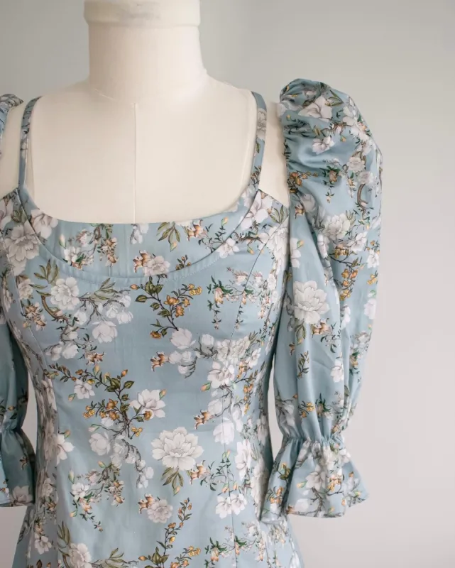 Odette Cotton Puff Sleeve Dress sold by Rêveux