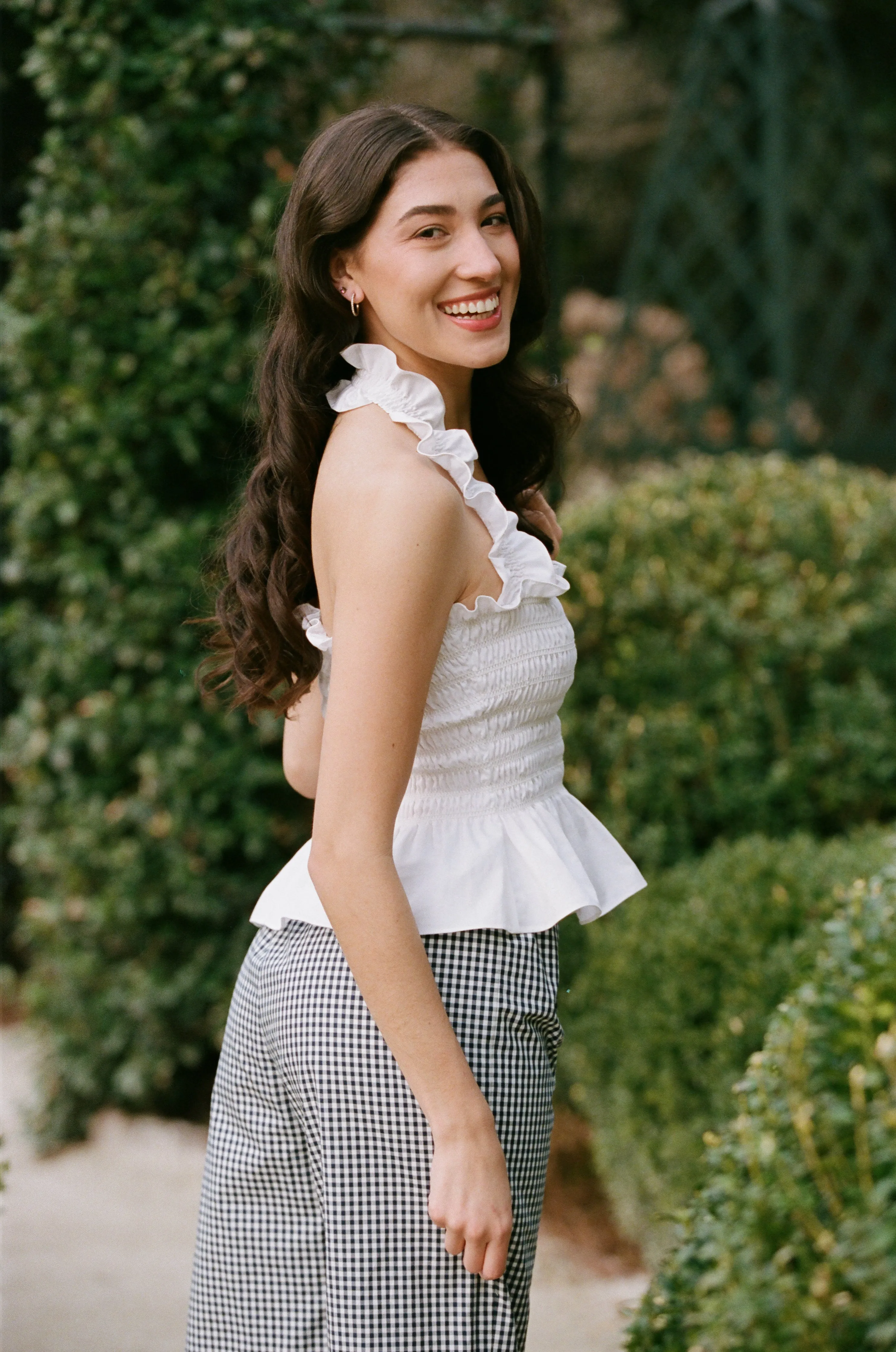 Marguerite Smocked Top in White sold by Rêveux product image thumbnail 3