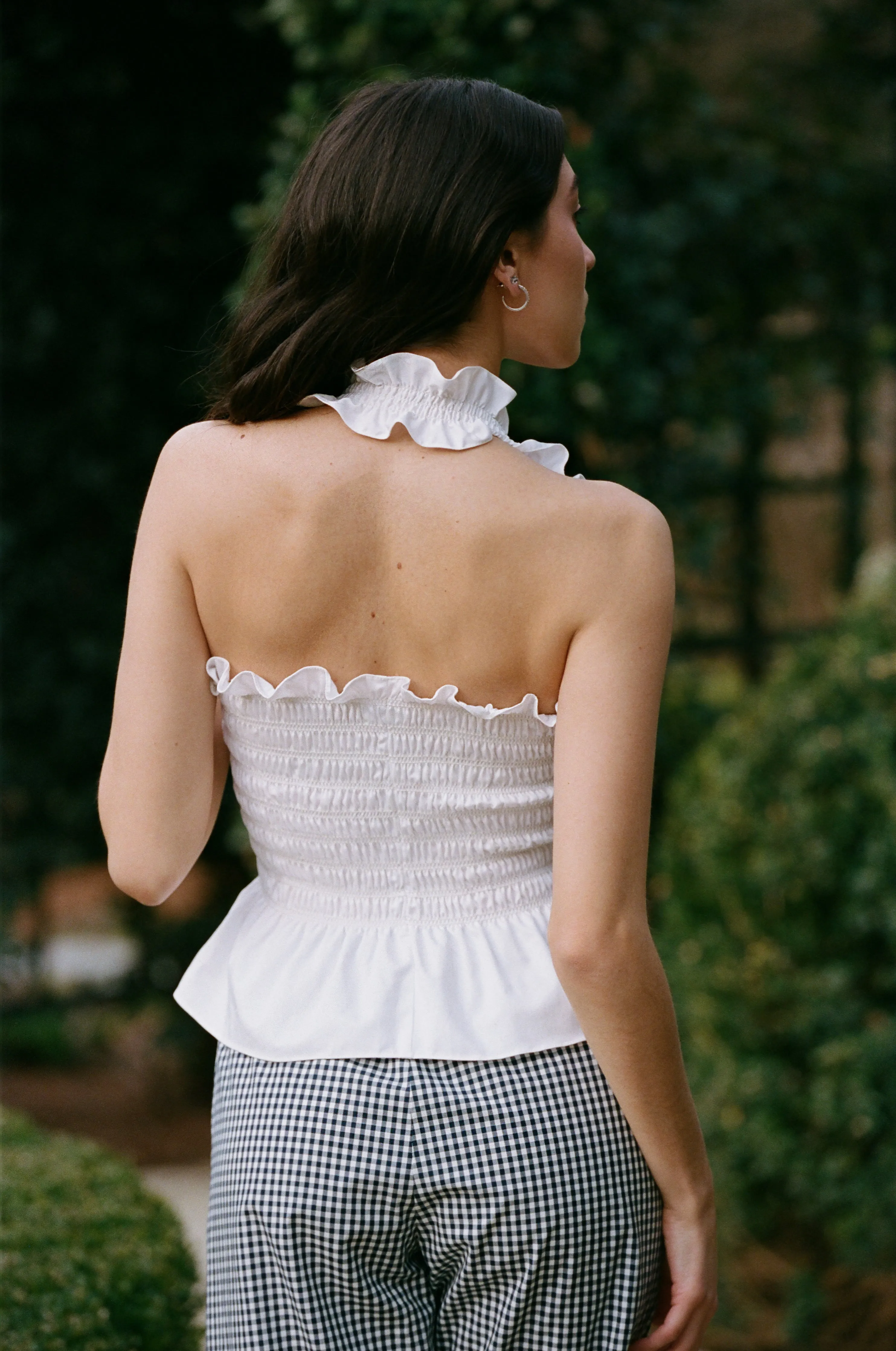 Marguerite Smocked Top in White sold by Rêveux product image thumbnail 2