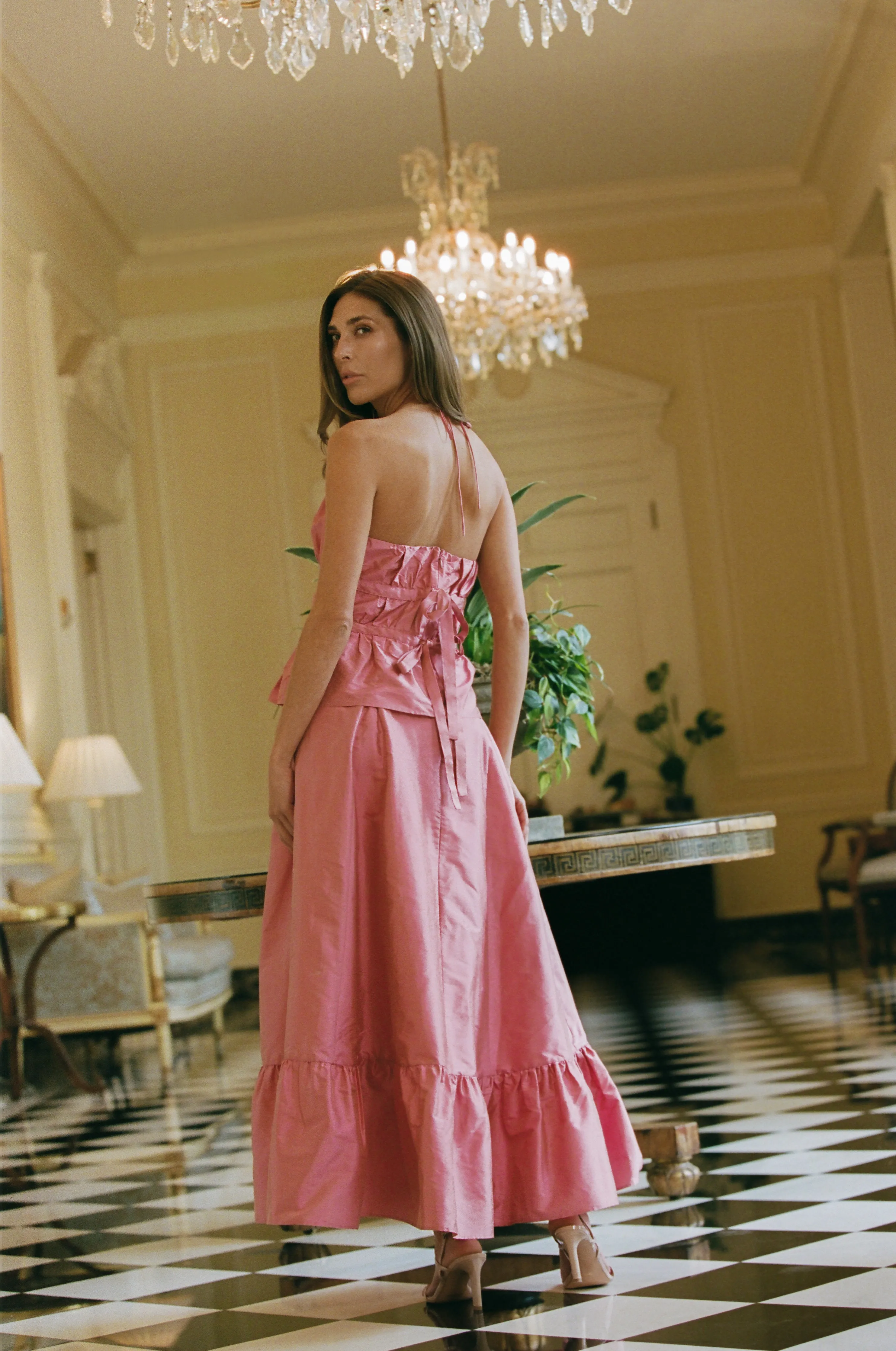 Louise Ruched Silk Gown sold by Rêveux product image thumbnail 2