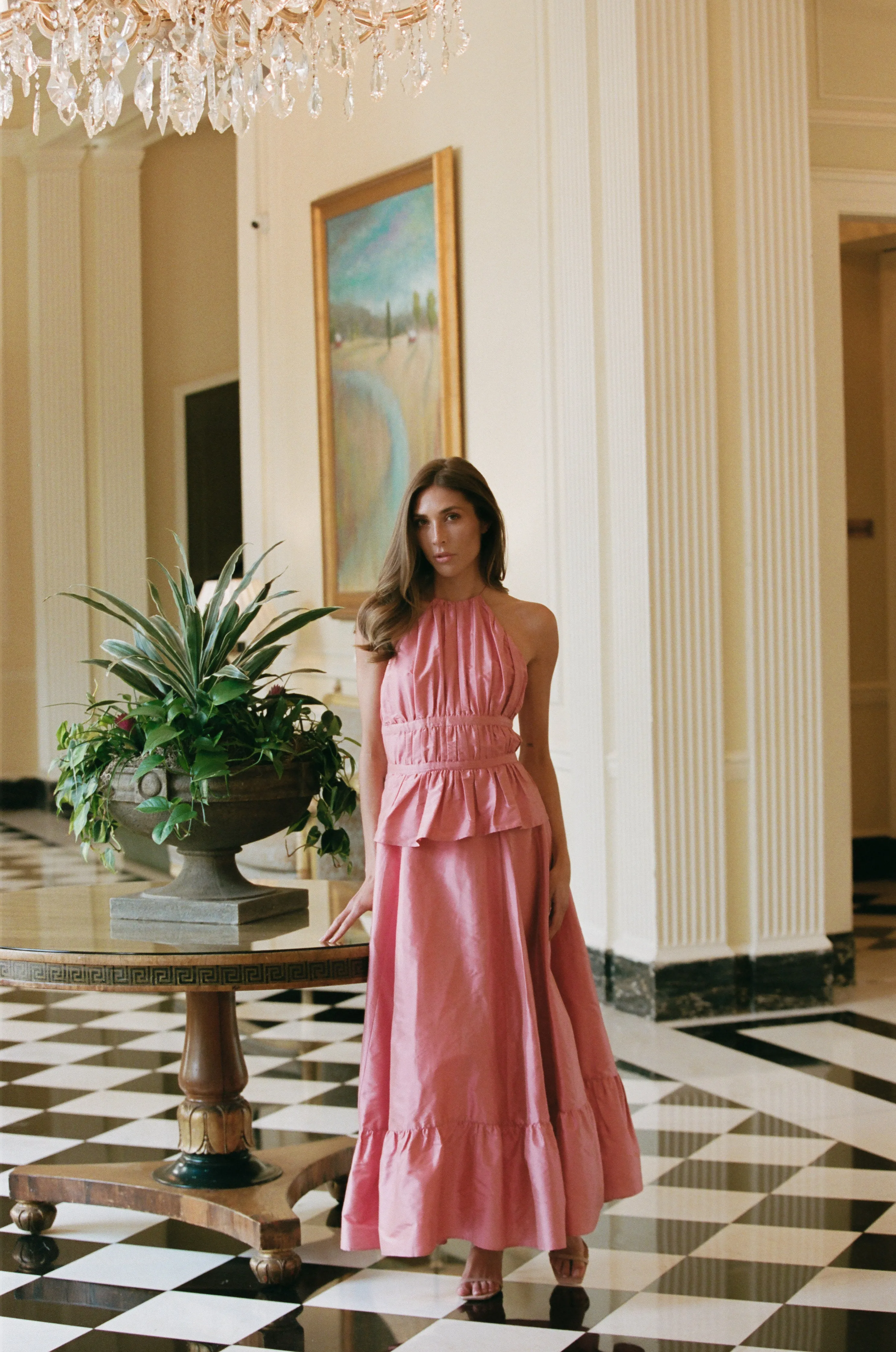 Louise Ruched Silk Gown sold by Rêveux