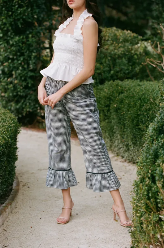 Marques Gingham Midi Pant sold by Rêveux