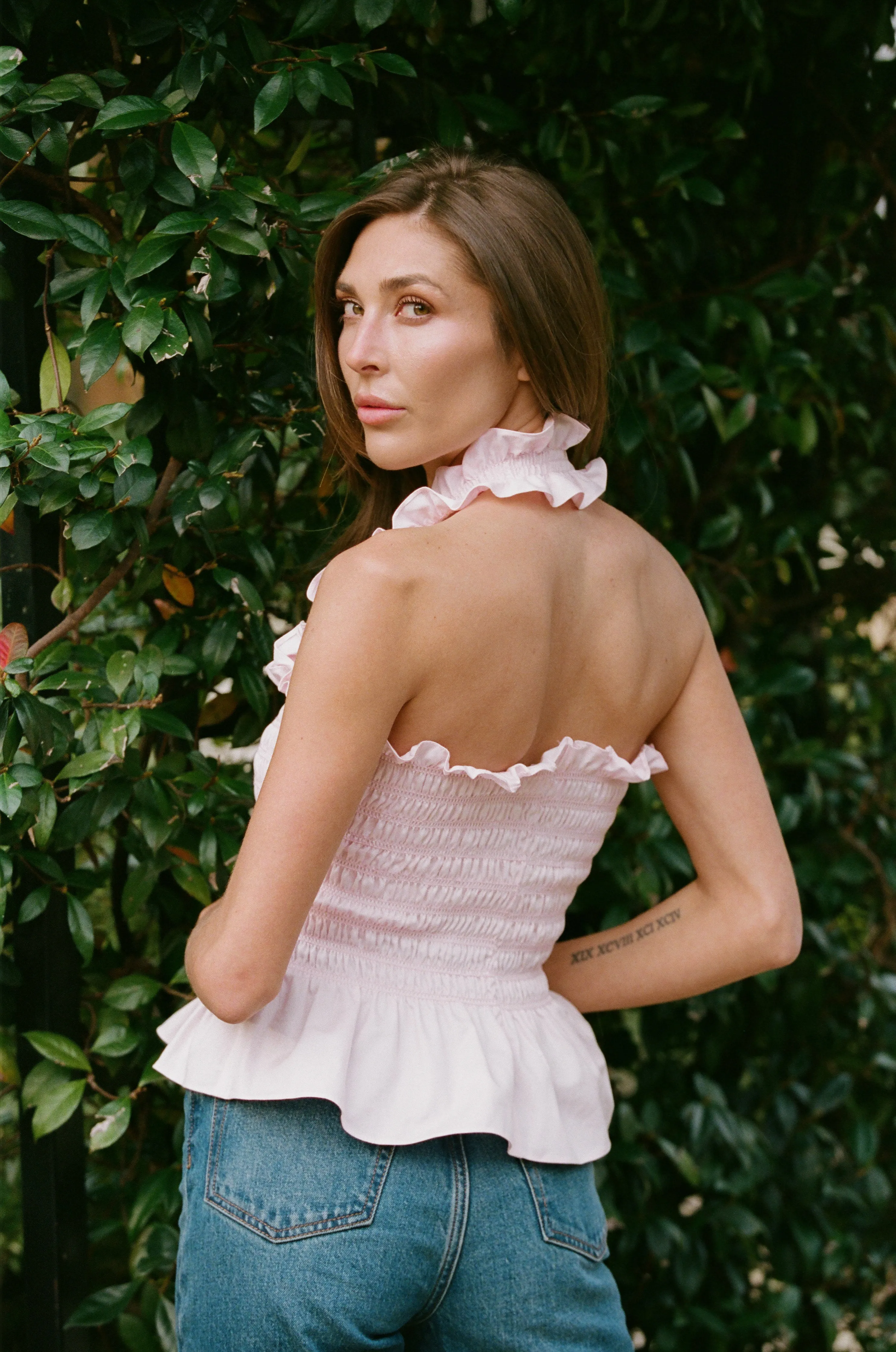 Marguerite Smocked Top in Rose sold by Rêveux product image thumbnail 2