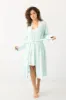 Travel Robe in Pima Cotton Sea Glass and Indigo sold by Salua Lingerie