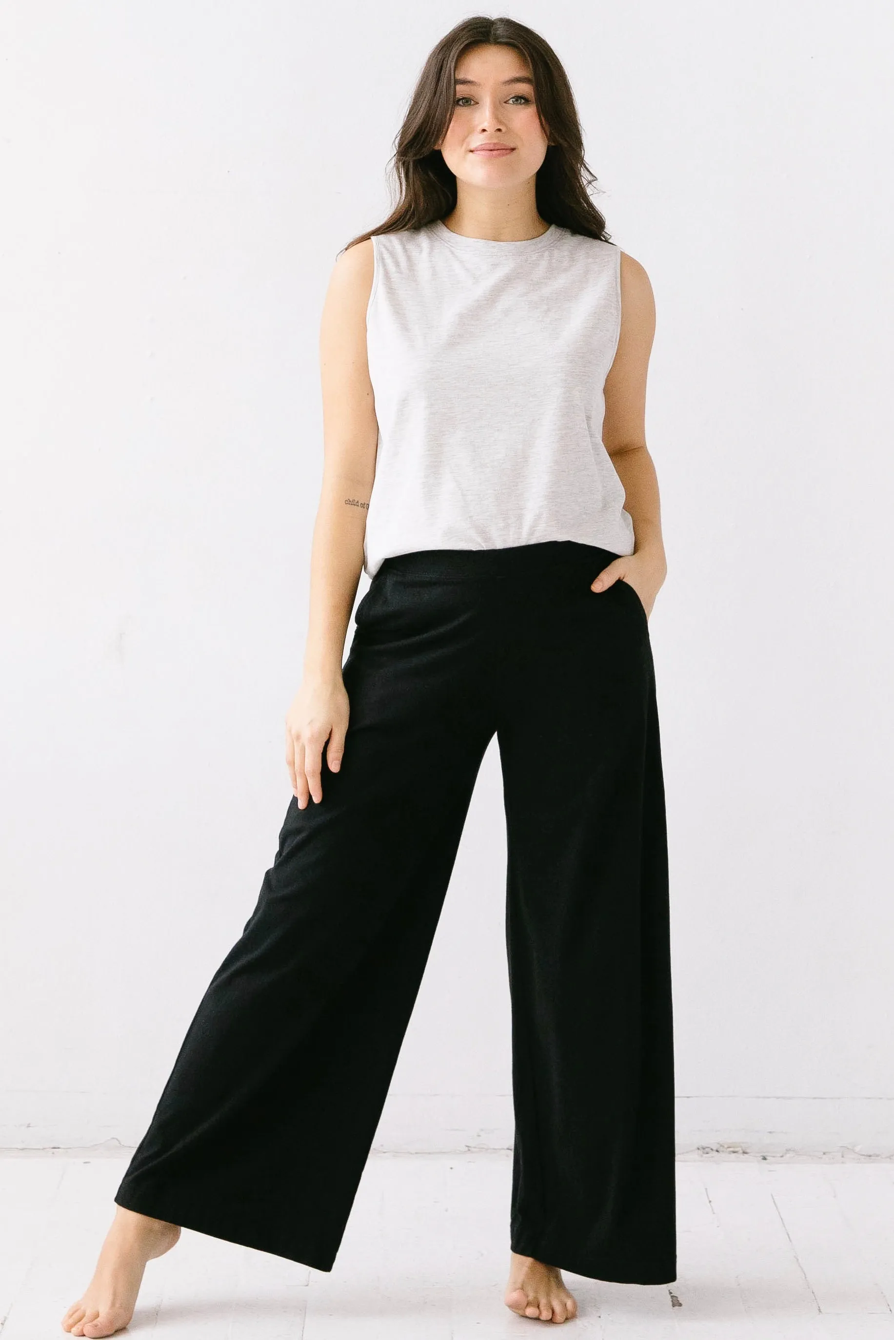 Pima Cotton Wide Leg Pants sold by Salua Lingerie