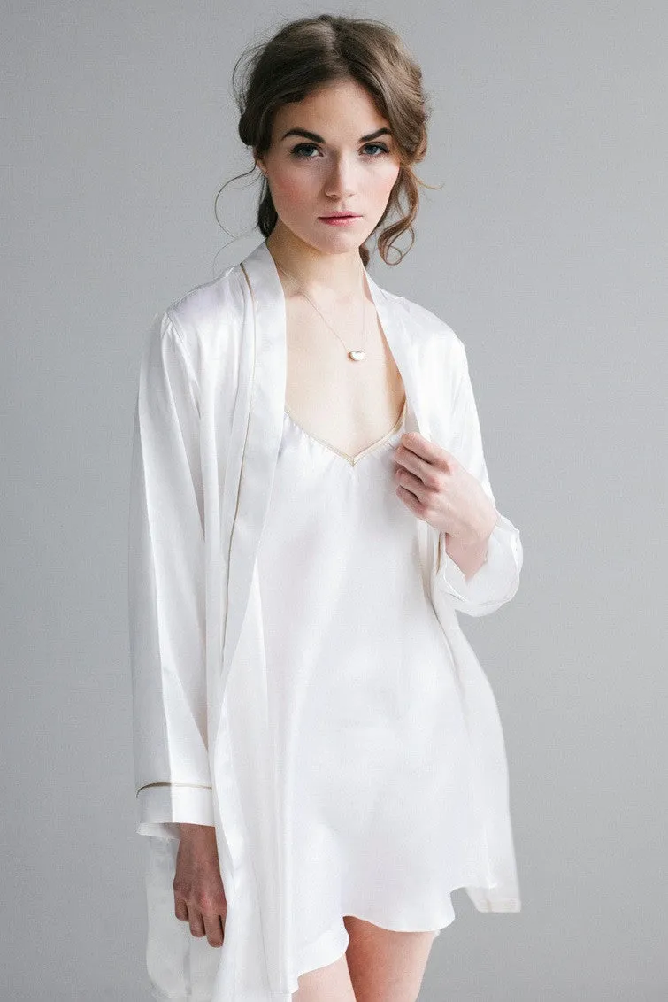 Classic Silk Robe sold by Salua Lingerie