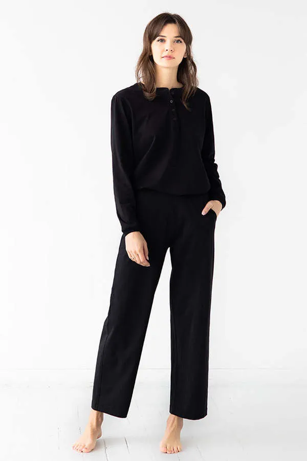 Straight Leg Pants in Pima Cotton sold by Salua Lingerie