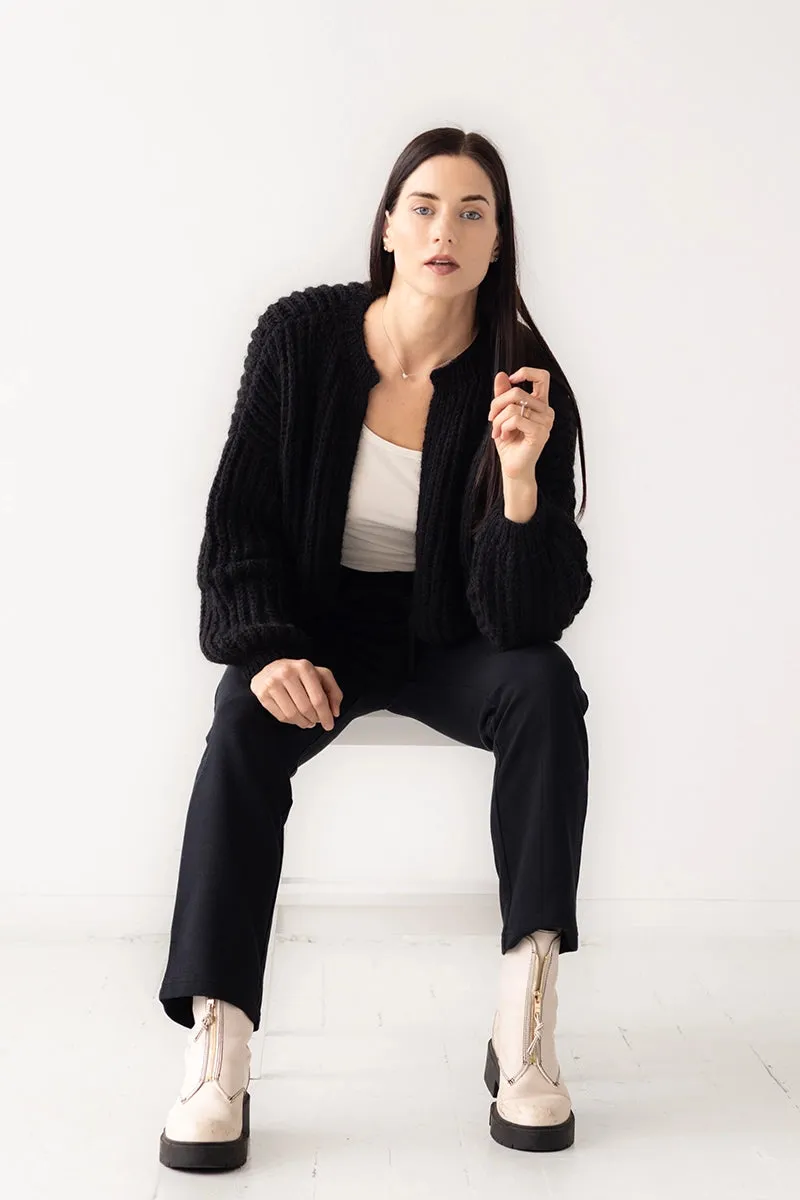 Alpaca Brioche Cardigan Black by Maiami sold by Salua Lingerie product image thumbnail 4