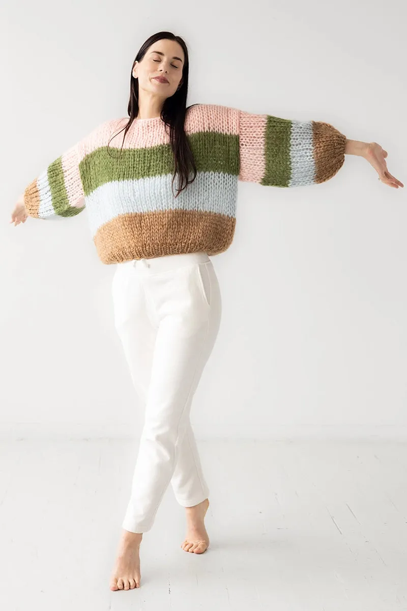 Mohair Big Sweater Colour Block Soft Pink - Sahara by Maiami sold by Salua Lingerie product image thumbnail 2
