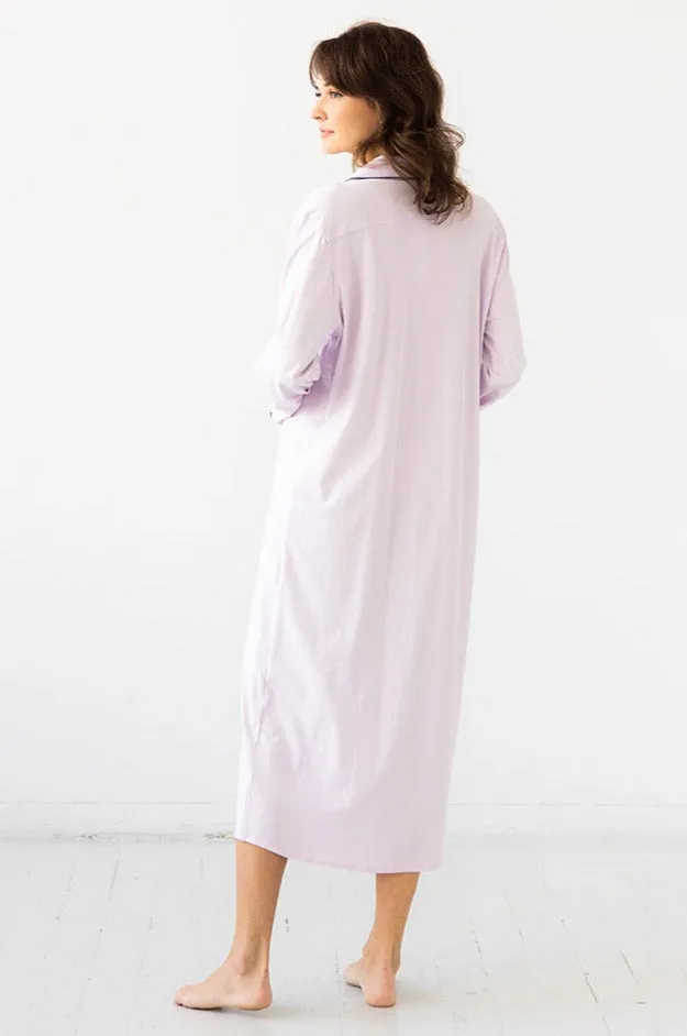 Long Sleep Shirt in Pima Cotton sold by Salua Lingerie product image thumbnail 2