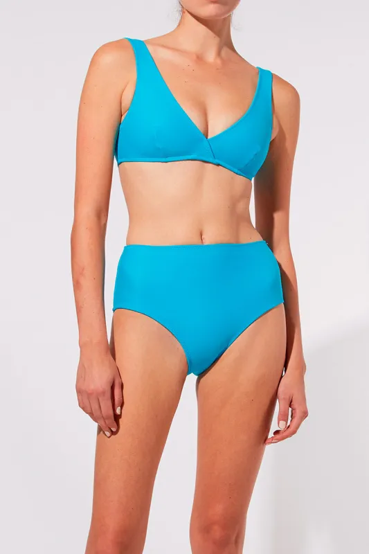 Beverly Top Compression Peacock Blue by Solid & Striped sold by Salua Lingerie