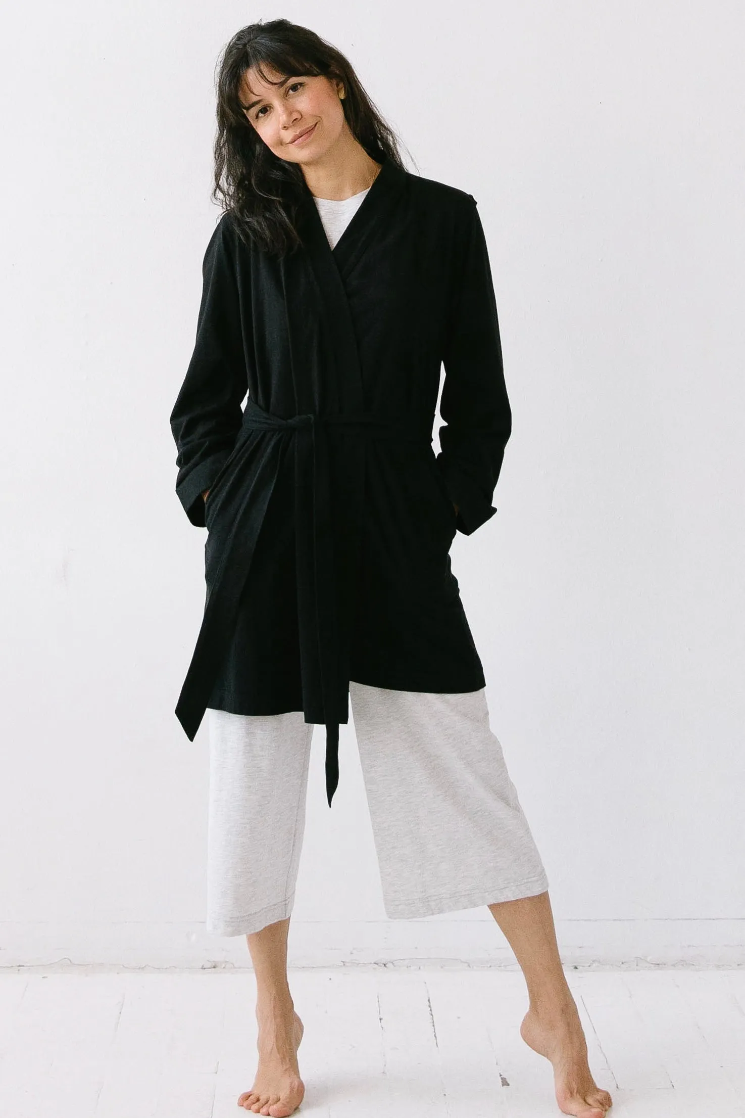 Pima Cotton Wide Leg Capris sold by Salua Lingerie product image thumbnail 3
