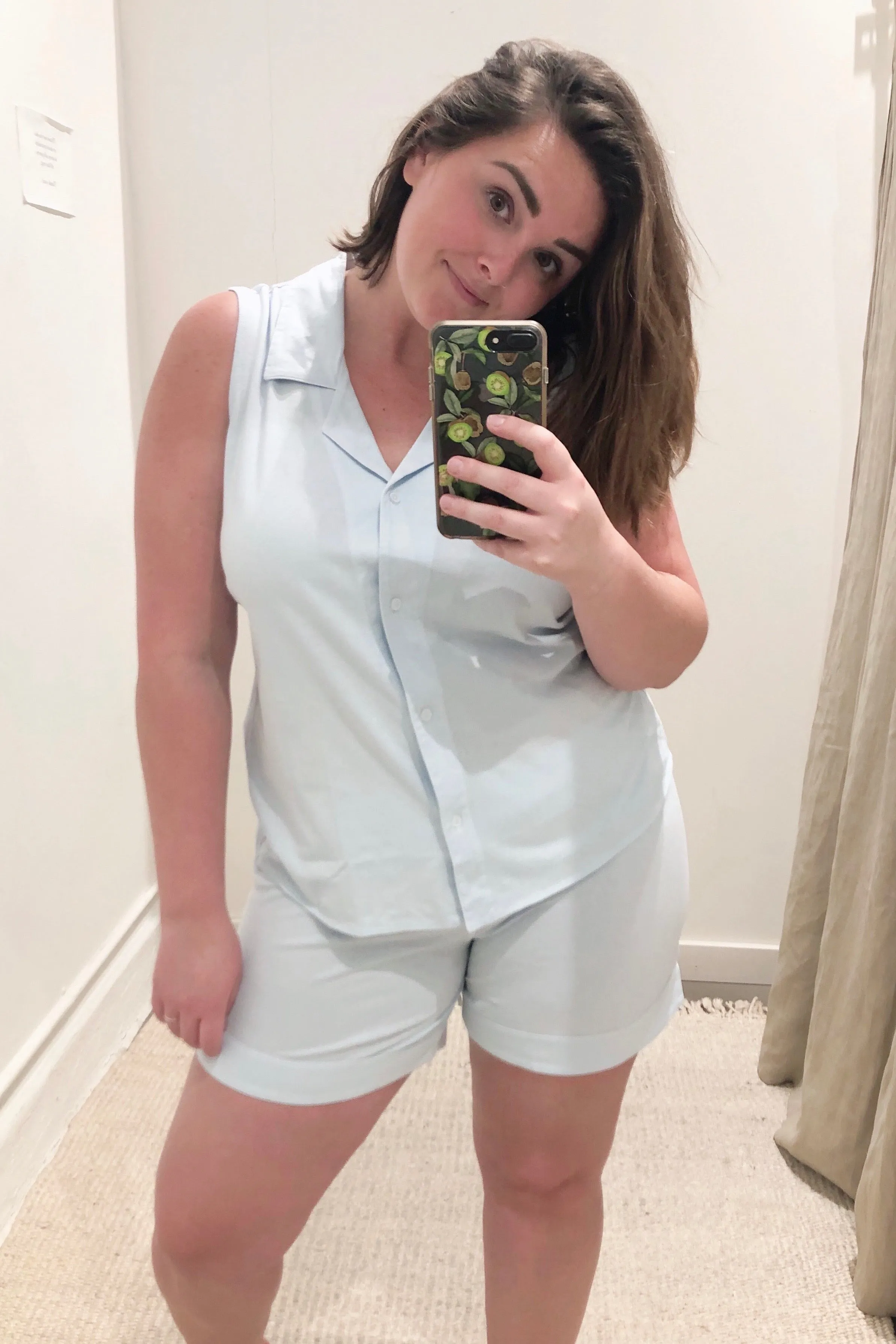 Pima Notch Collar Sleeveless Pajamas sold by Salua Lingerie product image thumbnail 2