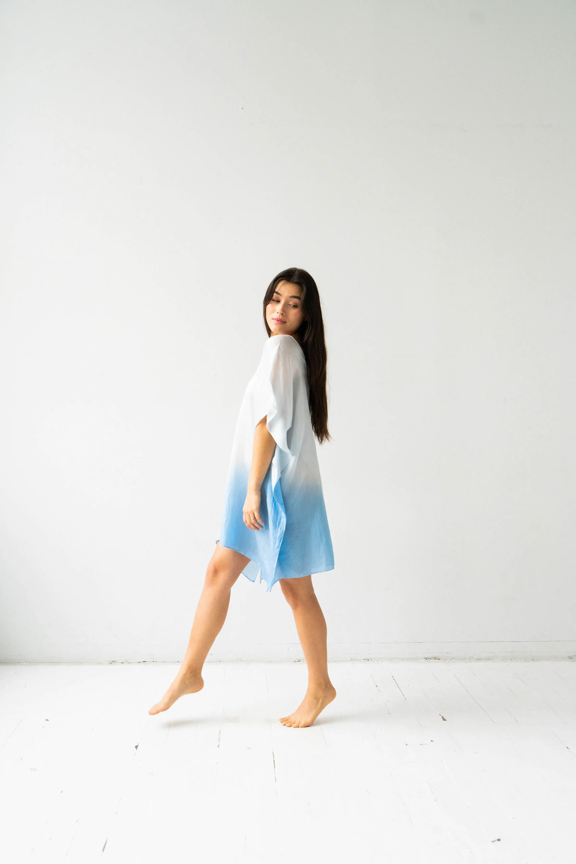 Cotton/Silk Kaftan V Neck 34" sold by Salua Lingerie product image thumbnail 3