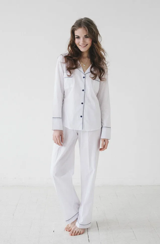 Classic Woven Cotton Pajama Set sold by Salua Lingerie product image thumbnail 5