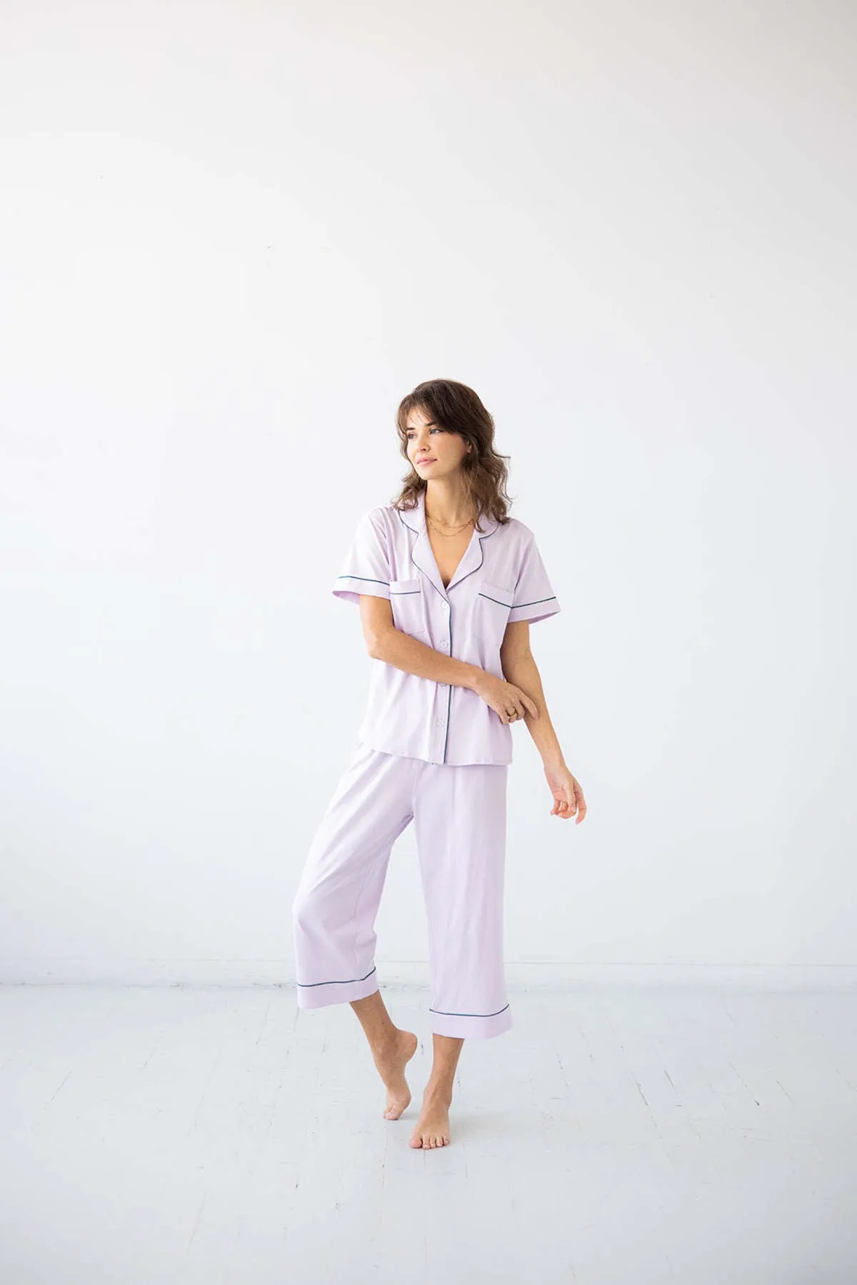 SALUA Classic Capri Pajamas in Pima Cotton sold by Salua Lingerie product image thumbnail 3