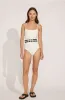The Nina Belt One Piece Cream sold by Salua Lingerie