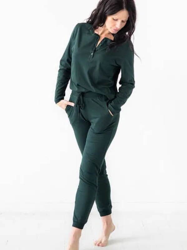 Brushed Pima Cotton Henley sold by Salua Lingerie