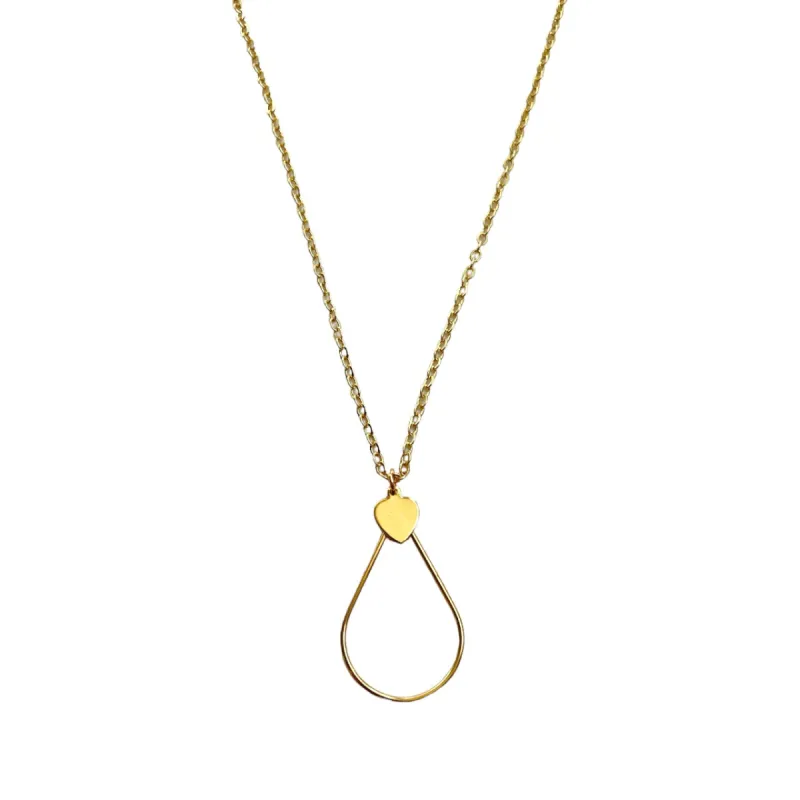 Make Your Own Necklace Base W/ Gold Large Charm Holder: Heart sold by The Sage Vintage