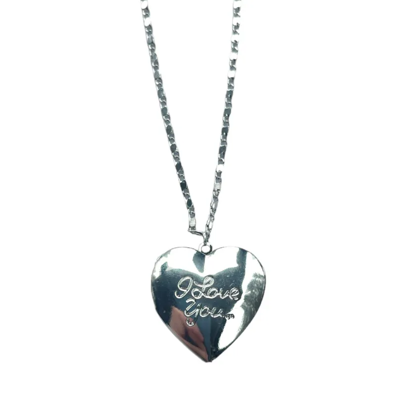 Silver ILY Locket Necklace sold by The Sage Vintage