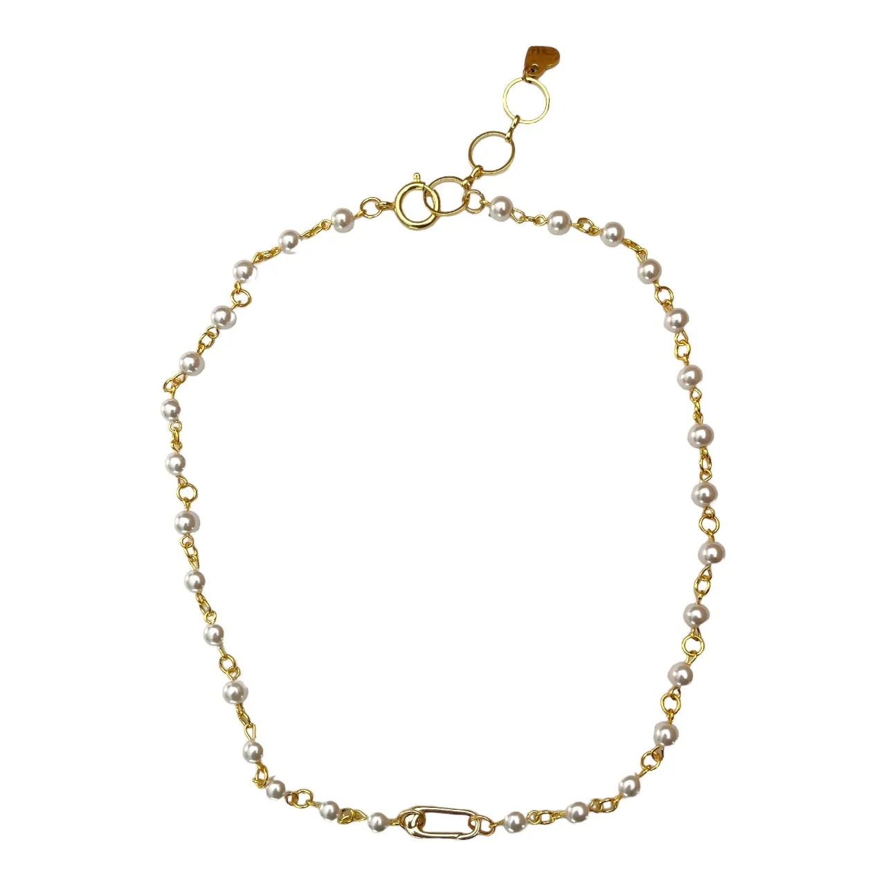 Charm Holder Necklace Base - Faux Pearl 6mm sold by The Sage Vintage product image thumbnail 3