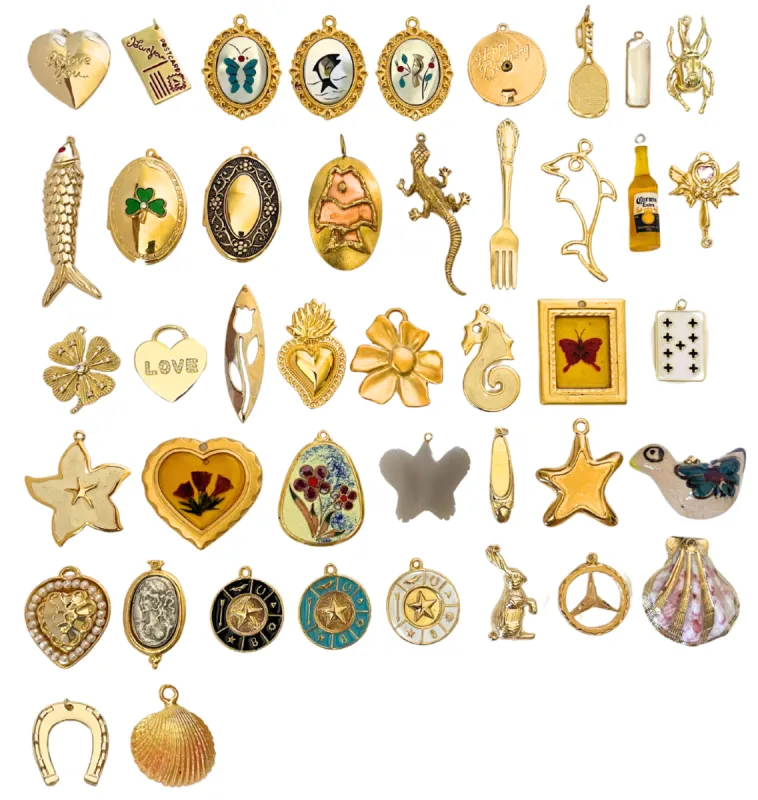 Gold Clip Anywhere Charms - Large sold by The Sage Vintage