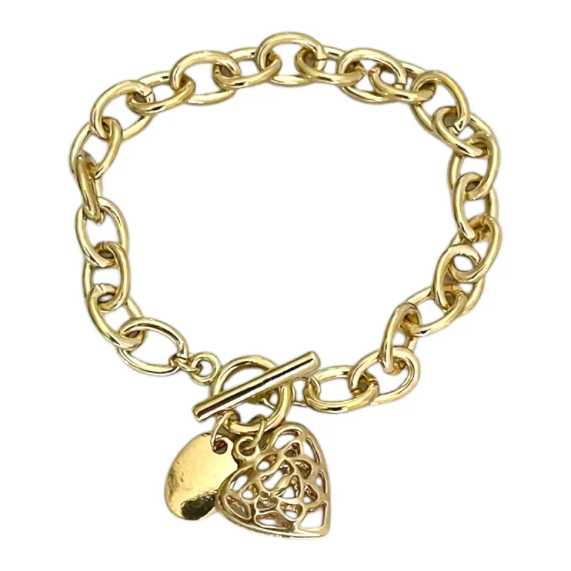 Heart Toggle Charm Bracelet - Deadstock sold by The Sage Vintage