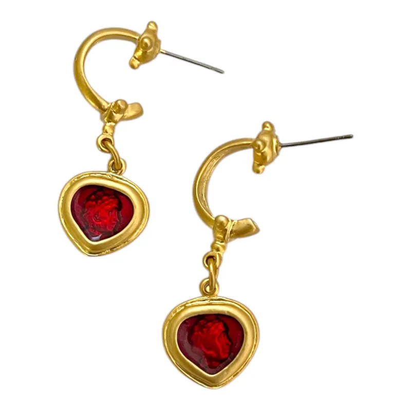 Red Grecian Earrings - Deadstock sold by The Sage Vintage