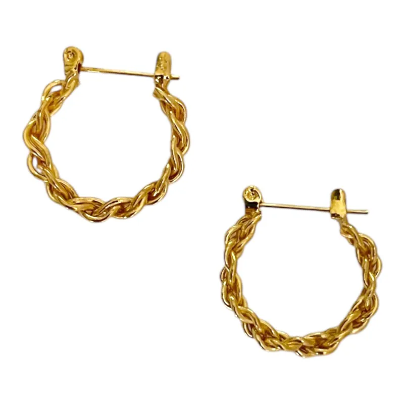 Triple Twist Rope Hoop Earrings - Deadstock sold by The Sage Vintage