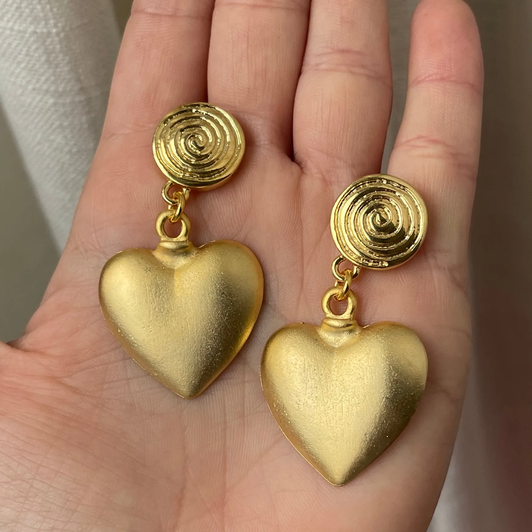 Swirly Hearts Earrings - Deadstock sold by The Sage Vintage product image thumbnail 2