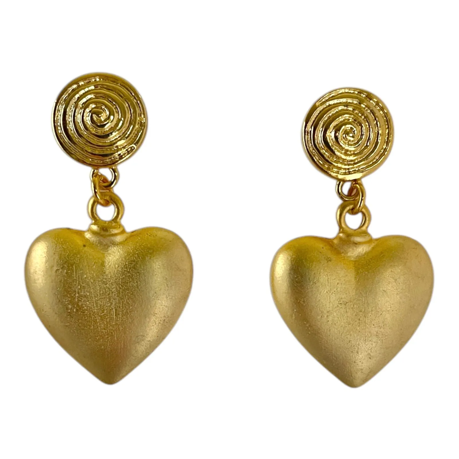 Swirly Hearts Earrings - Deadstock sold by The Sage Vintage