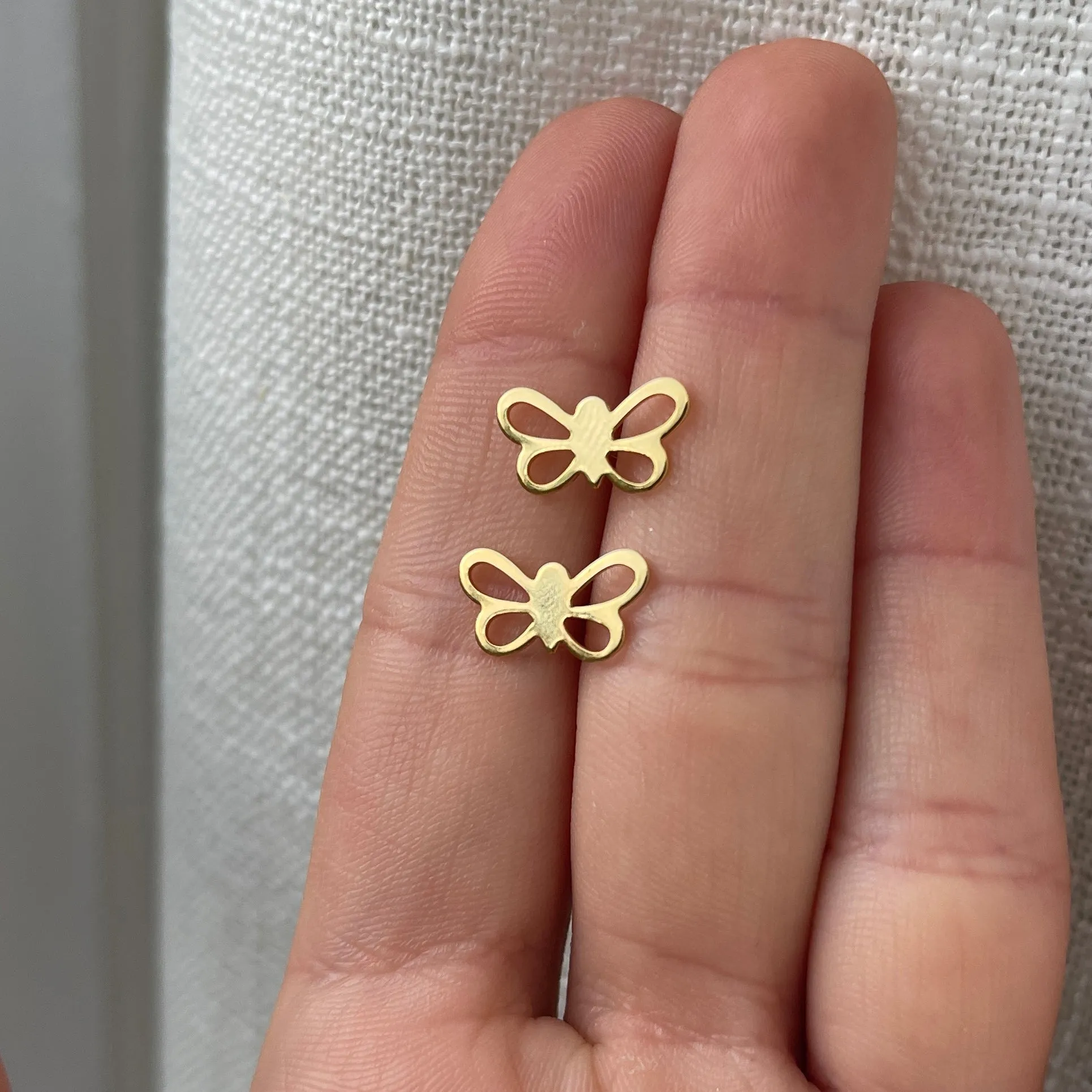 Butterfly Stud Earrings - Deadstock sold by The Sage Vintage product image thumbnail 2