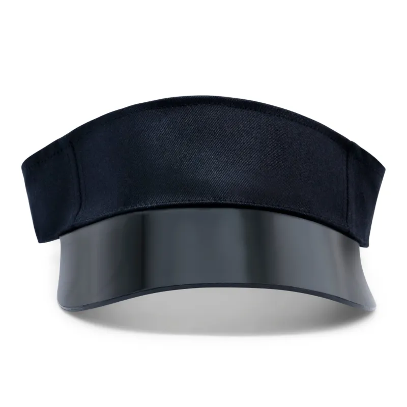 Customizable Black Sports Visor With Transparent UV Brim by Visto Visors sold by Visto Visors