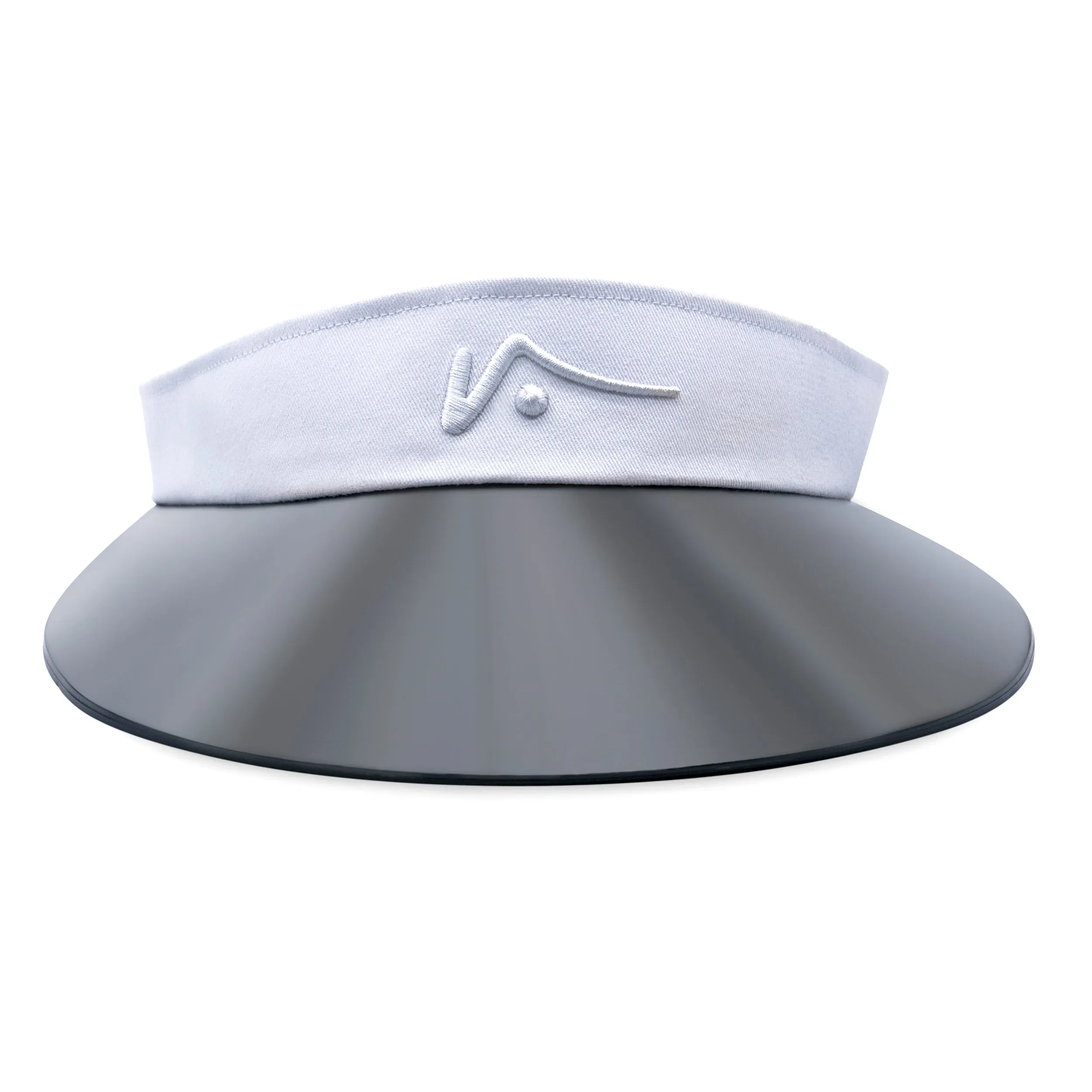 White Wide Brim Visor sold by Visto Visors