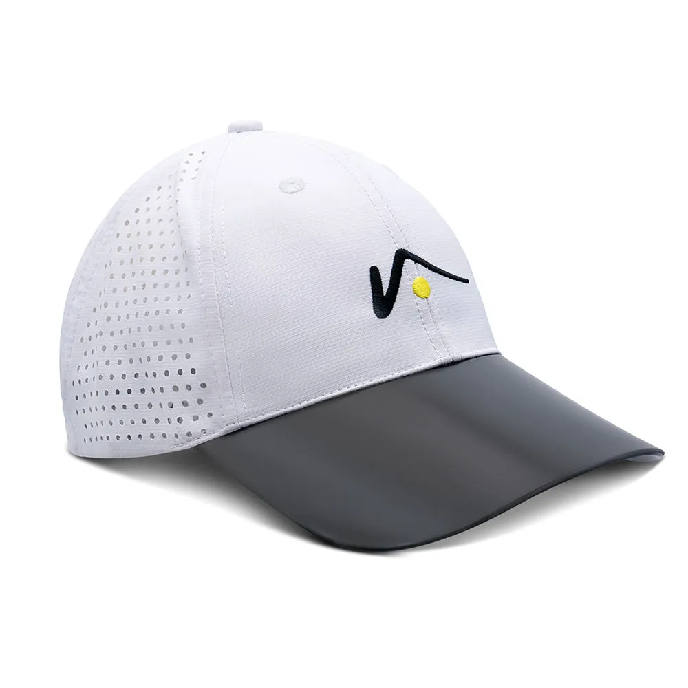 White Structured Nylon Mesh Hat sold by Visto Visors product image thumbnail 3