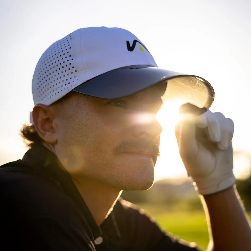 White Structured Nylon Mesh Hat sold by Visto Visors product image thumbnail 2