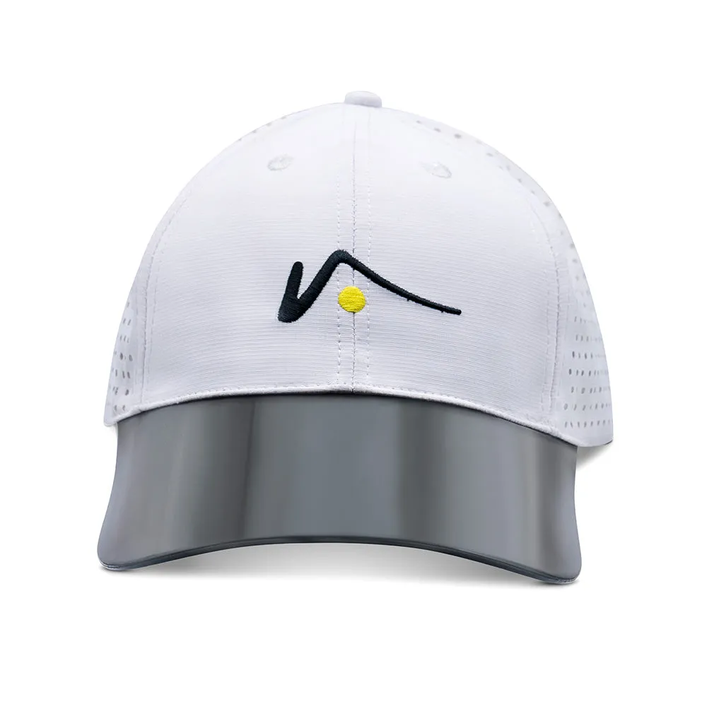 White Structured Nylon Mesh Hat sold by Visto Visors