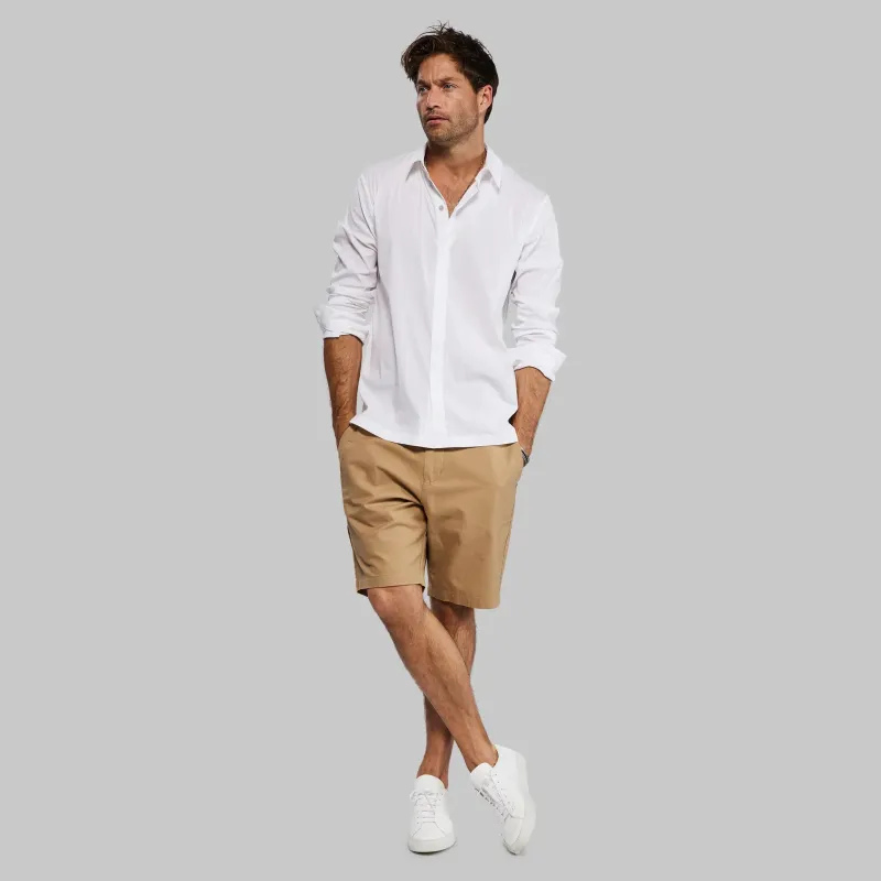 Indestructible Chino Shorts. Sandstone edition made by vollebak