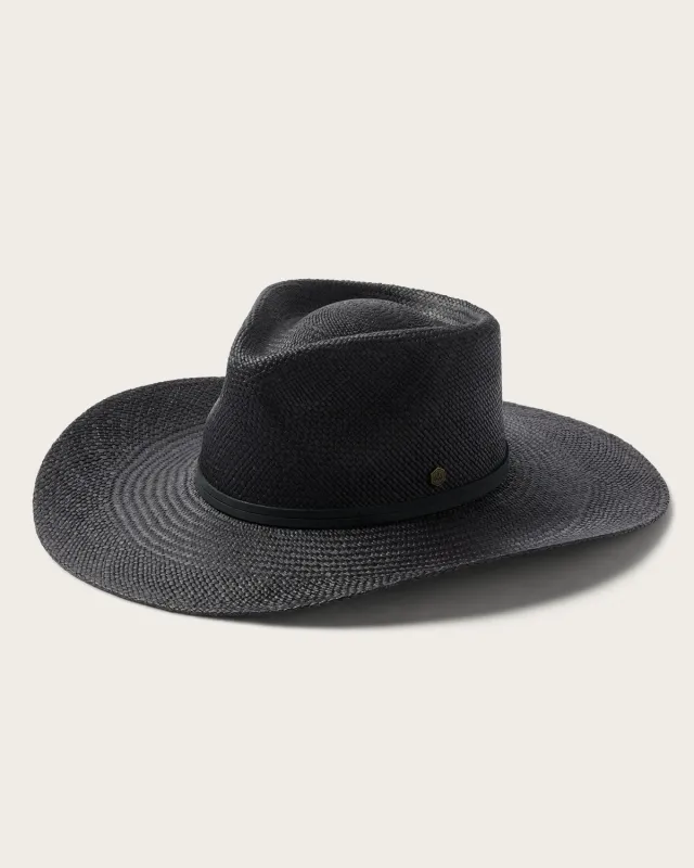 Lazo Panama Straw Cowboy in Black sold by Hemlock Hat Co
