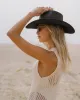 Lazo Panama Straw Cowboy in Black sold by Hemlock Hat Co