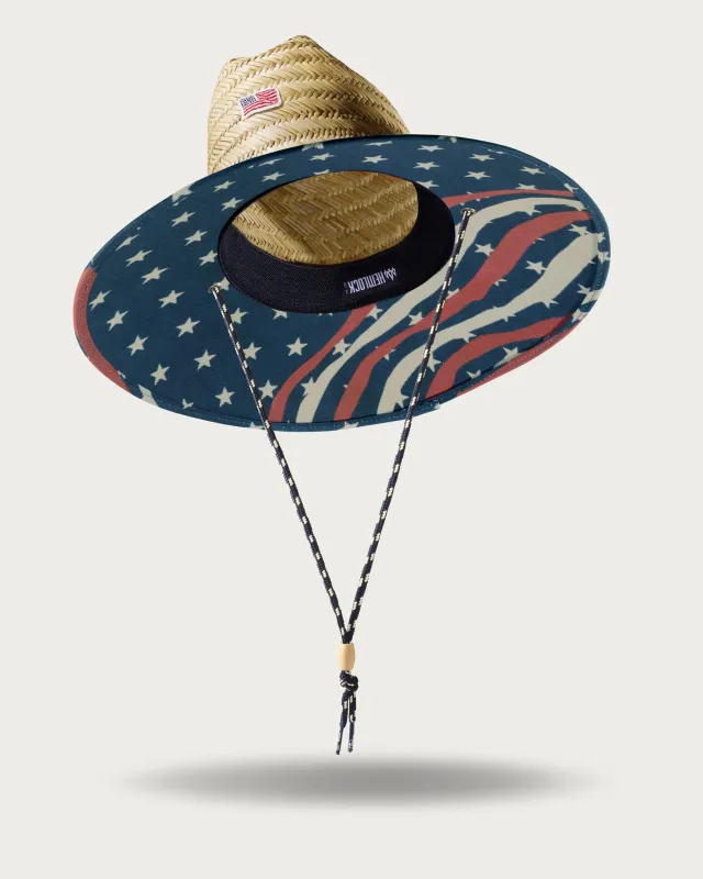 Signature Lifeguard in Stars & Stripes sold by Hemlock Hat Co