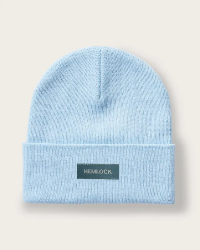 Beacon Beanie in Glacier Blue sold by Hemlock Hat Co
