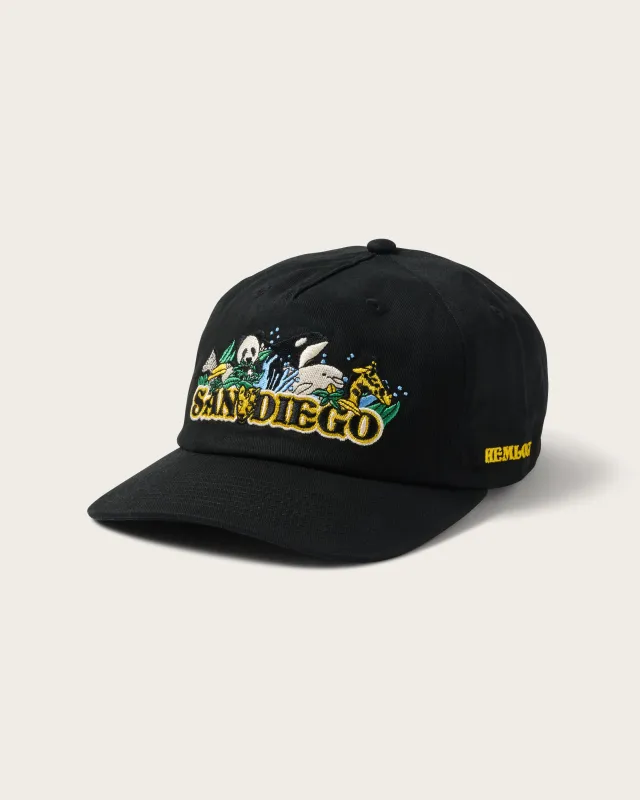 Safari Club 5 Panel in Black sold by Hemlock Hat Co