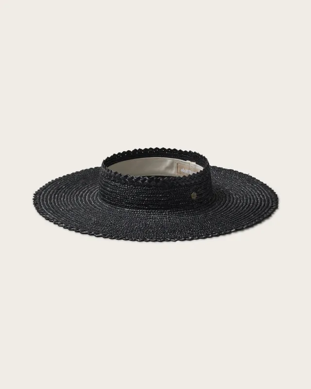Tropez Visor in Onyx sold by Hemlock Hat Co
